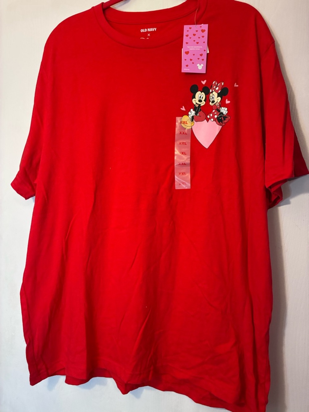Old Navy Red Mickey & Minnie Heart Tee